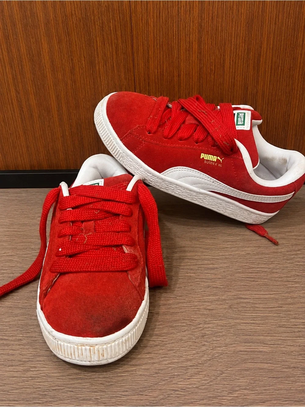 Puma Kids' Red Suede Sneakers